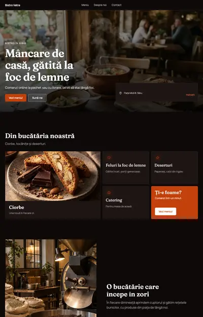 Site generat pentru Bistro Vatra, Restaurante