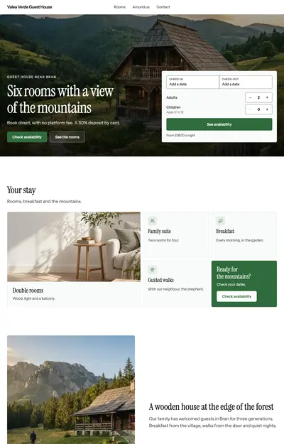 A site generated for Valea Verde Guest House, Stays
