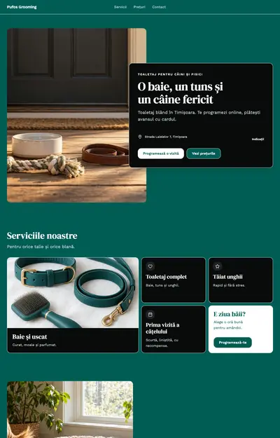 Site generat pentru Pufos Grooming, Saloane și frizerii