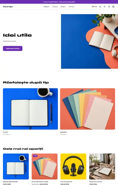 Site generat pentru Pixel & Paper, Magazine online