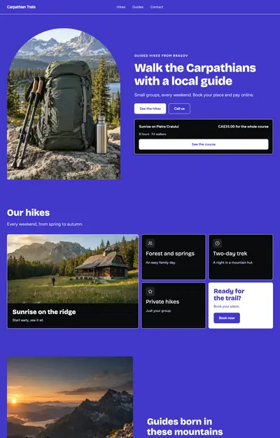 A site generated for Carpathian Trails, Events