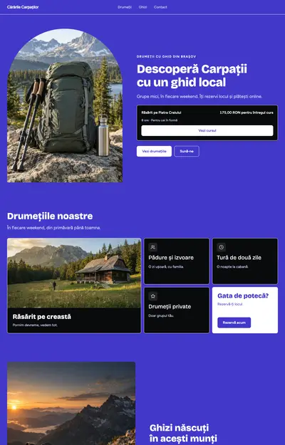 Site generat pentru Cărările Carpaților, Evenimente